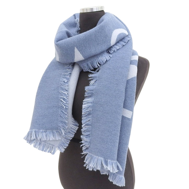 http://ルイヴィトン%20LOUIS%20VUITTON%20エシャルプチームルイ%20マフラー%20ストール%20ウール%20カシミヤ%20ブルー%20M71579%20中古%20LV1213