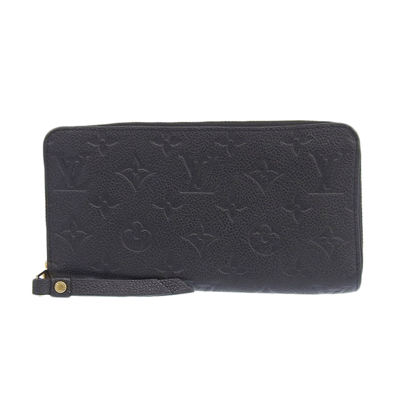 ルイヴィトン LOUIS VUITTON モノグラム・アンプラント ジッピー・ウォレット ラウンドジップ 長財布 ノワール M61864 中古 LV1337