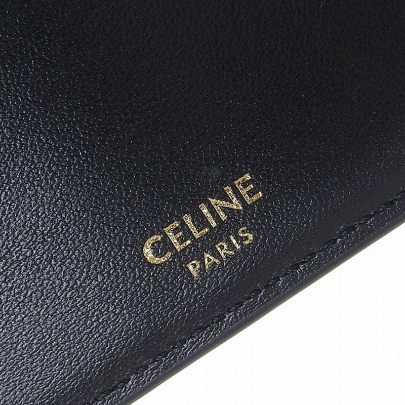 http://セリーヌ%20CELINE%20スモールトリフォールドウォレット16セーズ%20コンパクトウォレット%20レザー%20ブラック%2010F523CQ7%20中古%20OBB0507