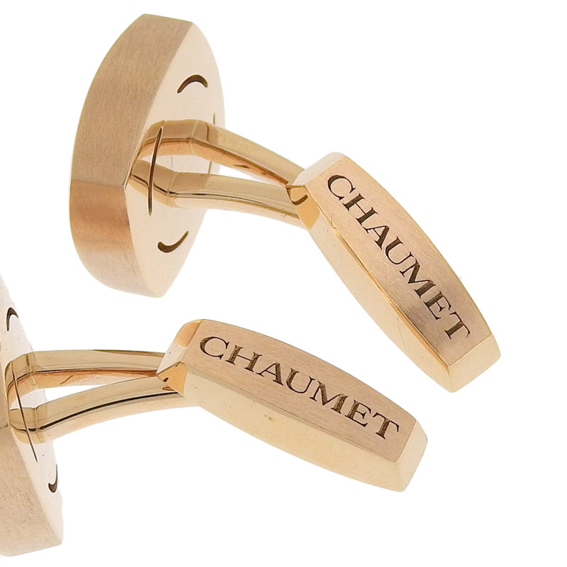 http://ショーメ%20CHAUMET%20カフス%20カフリンクス%20K18PG%20ダイヤモンド%20中古%20OBJ0253
