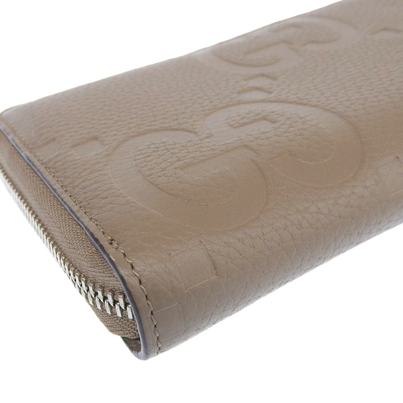 http://グッチ%20GUCCI%20ジャンボGG%20長財布%20ジップアラウンドウォレット%20レザー%20トープ%20739484%20美品%20GU0523
