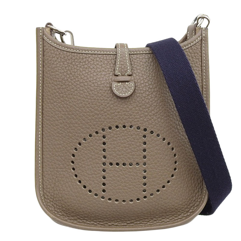 エルメス HERMES エヴリンTPM ショルダーバッグ トリヨンクレマンス エトゥープ C刻印 2018年 SV金具 中古 HE0853