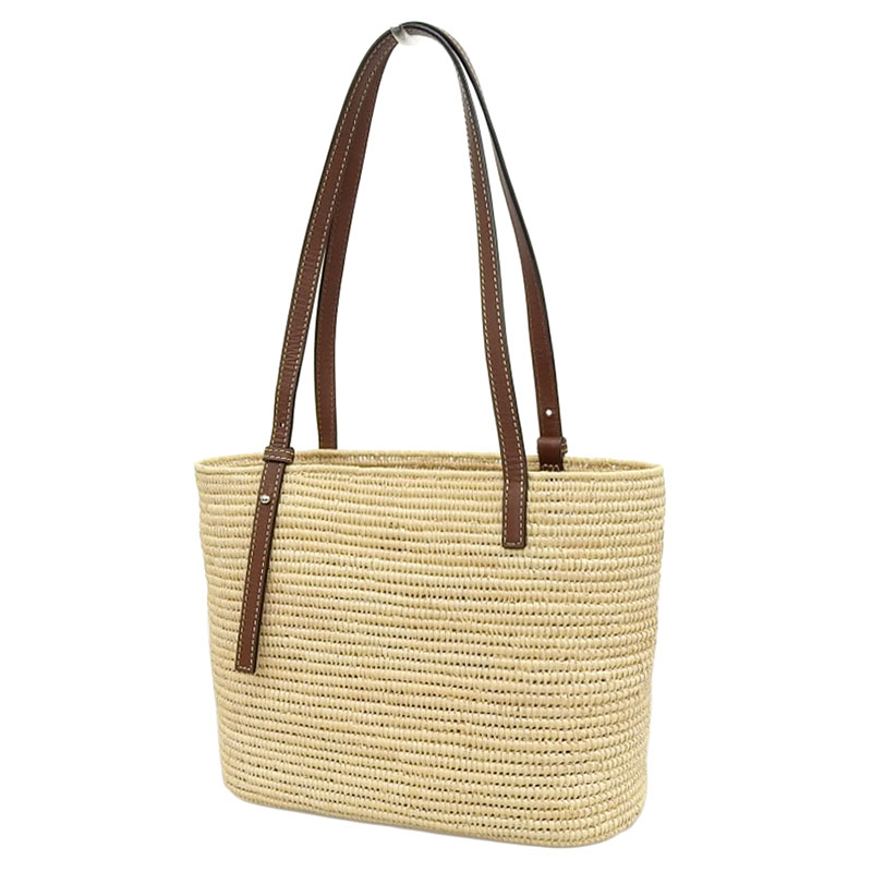http://ロエベ%20LOEWE%20スクエアバスケットバッグ%20スモール%20ショルダーバッグ%20ラフィア%20カーフ%20ナチュラル%20ピーカン%20A223099X02%20中古%20OB1553