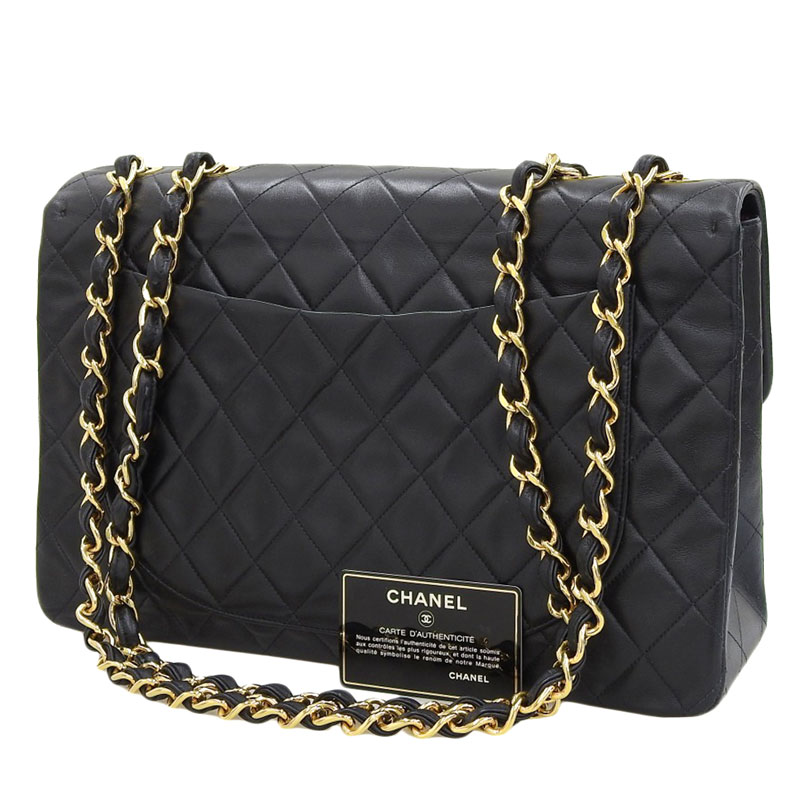 http://シャネル%20CHANEL%20デカマトラッセ%2034%20ココマーク%20ショルダーバッグ%20チェーンショルダー%20ラムスキン%20ブラックA01094%20中古%20CH0882