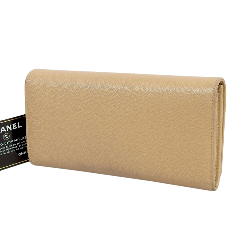 http://シャネル%20CHANEL%20ドーヴィル%20ラウンドファスナー%20長財布%20キャビアスキン%20ベージュ%20A81976%2028番台%20中古%20CH0891