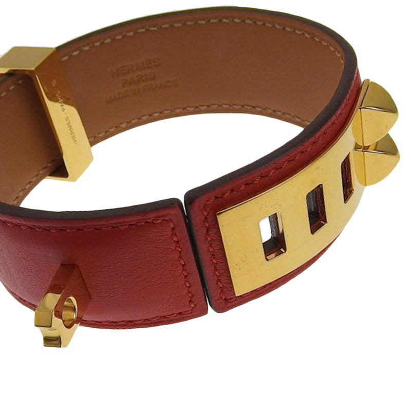 http://エルメス%20HERMES%20コリエ・ド・シアン24%20ブレスレット%20レザー%20レッド%20#T2%20Z刻印%202021年%20中古%20HE0862