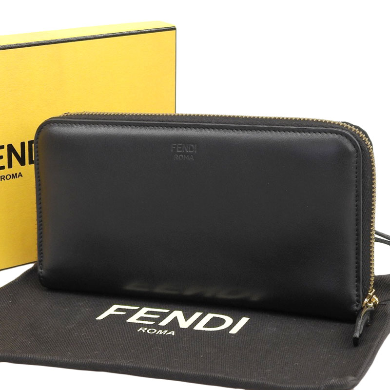 http://フェンディ%20FENDI%20モンスター%20長財布%20ラウンドファスナー%20レザー%20ブラック%207M0210%20中古%20OBB0519