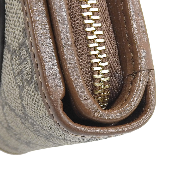 http://グッチ%20GUCCI%20GGスプリーム%20ホースビット%20二つ折り財布%20コンパクトウォレット%20ベージュ/ブラウン%20726846%20中古%20GU0539