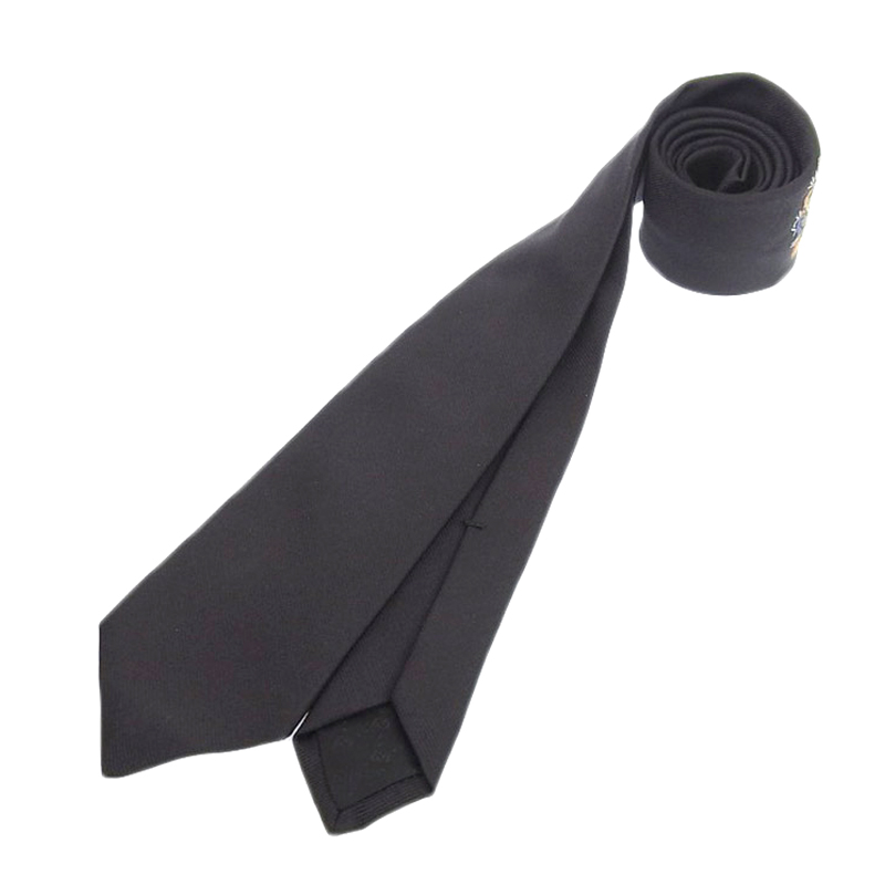 グッチ GUCCI タイガー ネクタイ シルク ブラック 中古 GU0546