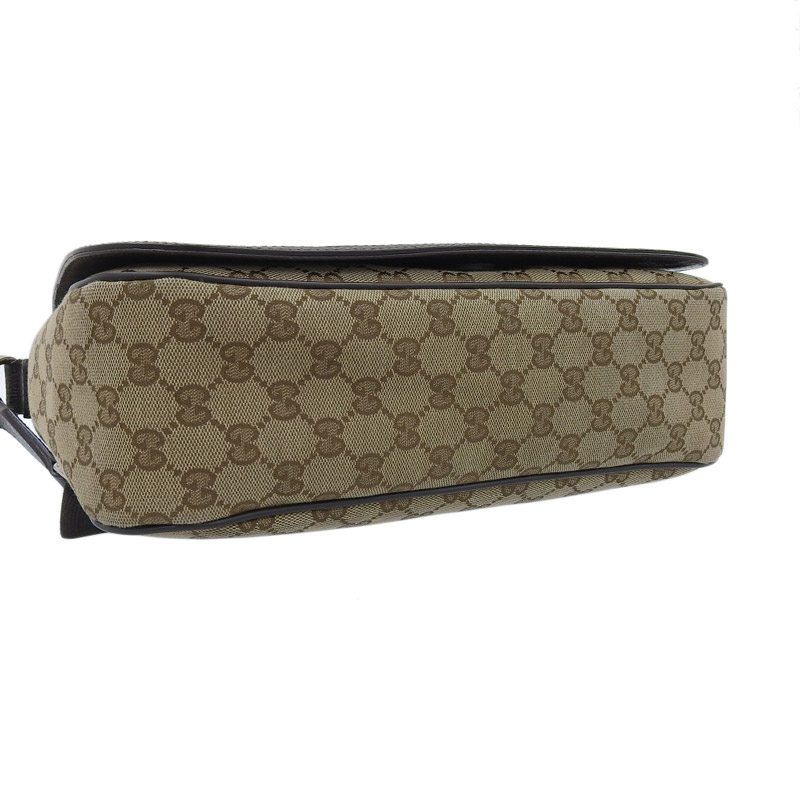 http://グッチ%20GUCCI%20ショルダーバッグ%20メッセンジャーバッグ%20GGキャンバス/レザー%20ベージュ/ブラウン%20449171%20中古%20GU0550