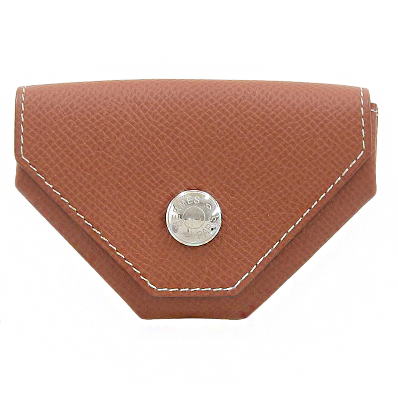 エルメス HERMES ル ソワ サンドゥーズ コインケース レザー ブラウン×ブルー Y刻印 2020年 中古 HE0885