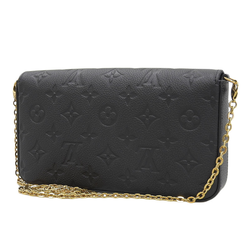http://ルイヴィトン%20LOUIS%20VUITTON%20モノグラム・アンプラント%20ポシェット・フェリシー%20ショルダーバッグ%20ノワール%20M64064%20中古%20LV1500