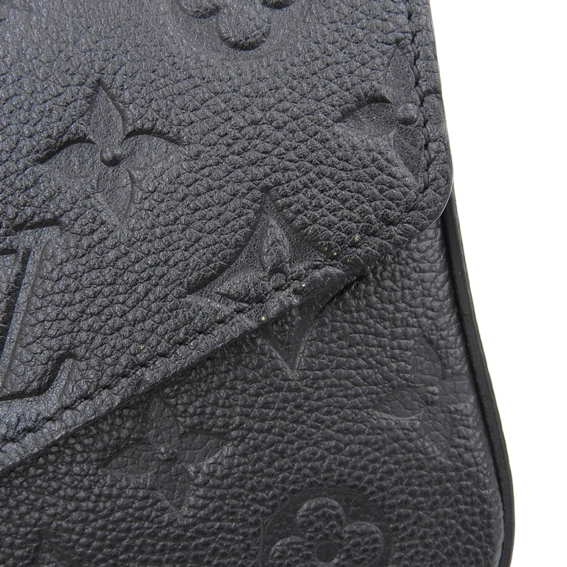 http://ルイヴィトン%20LOUIS%20VUITTON%20モノグラム・アンプラント%20ポシェット・フェリシー%20ショルダーバッグ%20ノワール%20M64064%20中古%20LV1500