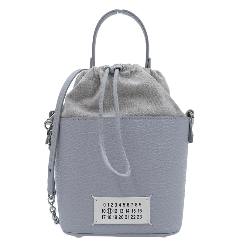 メゾンマルジェラ MAISON MARGIELA 5AC 2WAYバッグ ハンドバッグ ショルダーバッグ レザー ブルー 中古 OB1588