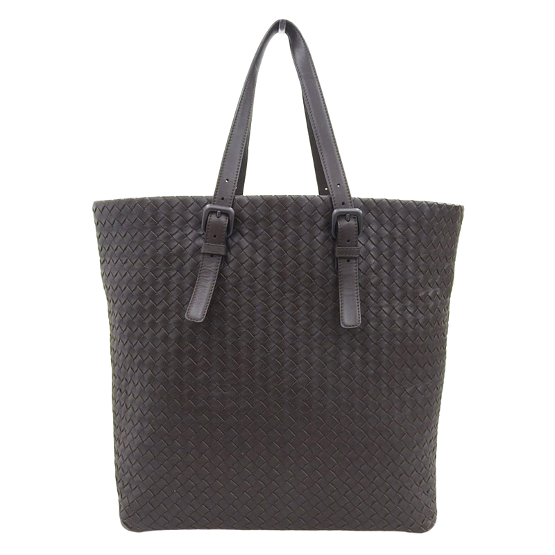 ボッテガヴェネタ BOTTEGA VENETA イントレチャート トートバッグ レザー ブラウン 270918 V0016 中古 OB1654