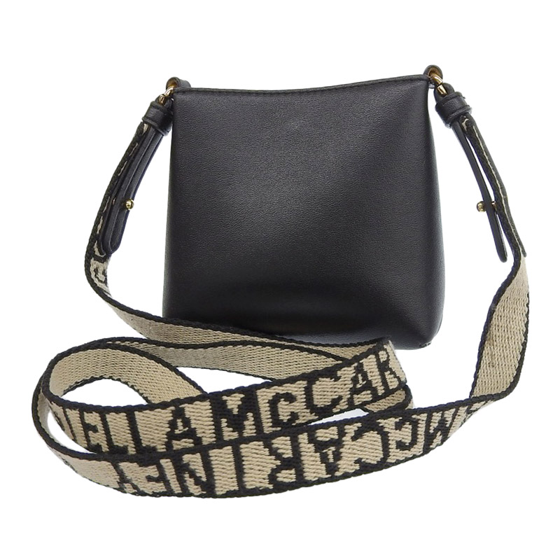 http://ステラマッカートニー%20STELLA%20MCCARTNEY%20ショルダーバッグ%20ミニショルダー%20フェイクレザー%20ブラック%20中古%20OB1662