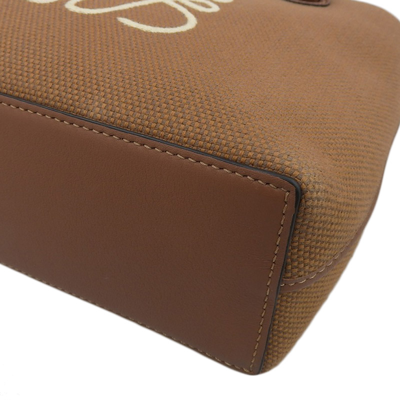 http://ロエベ%20LOEWE%20アナグラム%20トートバッグ%20ミニ%202WAYバッグ%20キャンバス/レザー%20タン%20A717S74X01%20中古%20OB1667