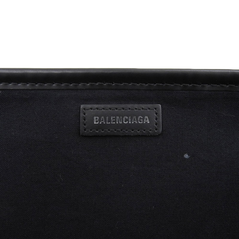 http://バレンシアガ%20BALENCIAGA%20ネイビーカバスS%20ハンドバッグ%20キャンバス/レザー%20ブラック%20339933%20中古%20OB1673