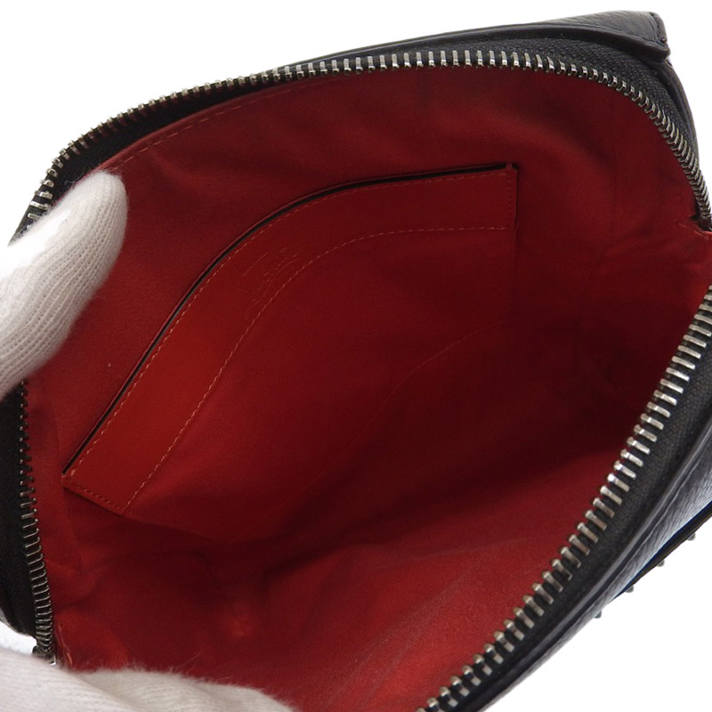 http://クリスチャンルブタン%20CHRISTIAN%20LOUBOUTIN%20ベンチレポーター%20ミディアム%20ショルダー%20スタッズ%20レザー%20黒%203195034%20中古%20OB1675