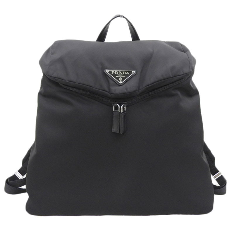 プラダ PRADA バックパック リュックサック ナイロン/レザー ブラック 2VZ089 中古 OB1676
