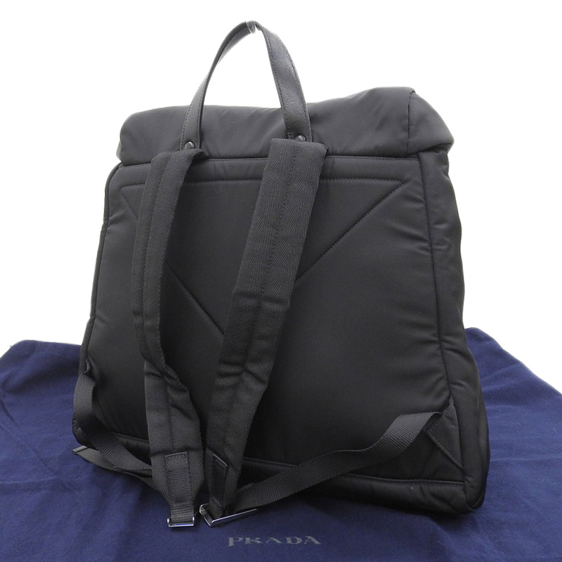 http://プラダ%20PRADA%20バックパック%20リュックサック%20ナイロン/レザー%20ブラック%202VZ089%20中古%20OB1676
