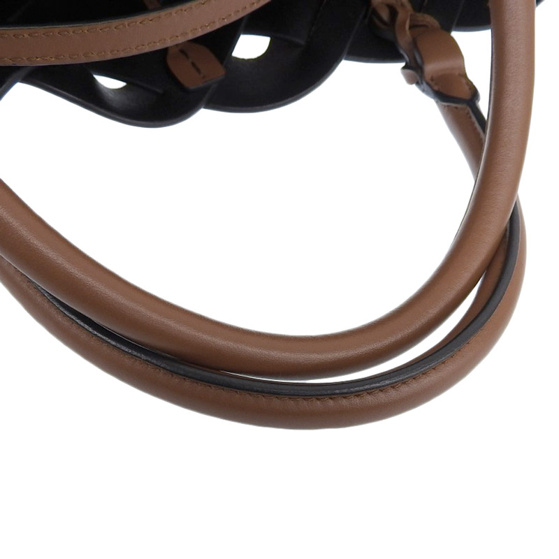 http://プラダ%20PRADA%20トートバッグ%20レザー%20ブラウン/ブラック%201BG317%20中古%20OB1677