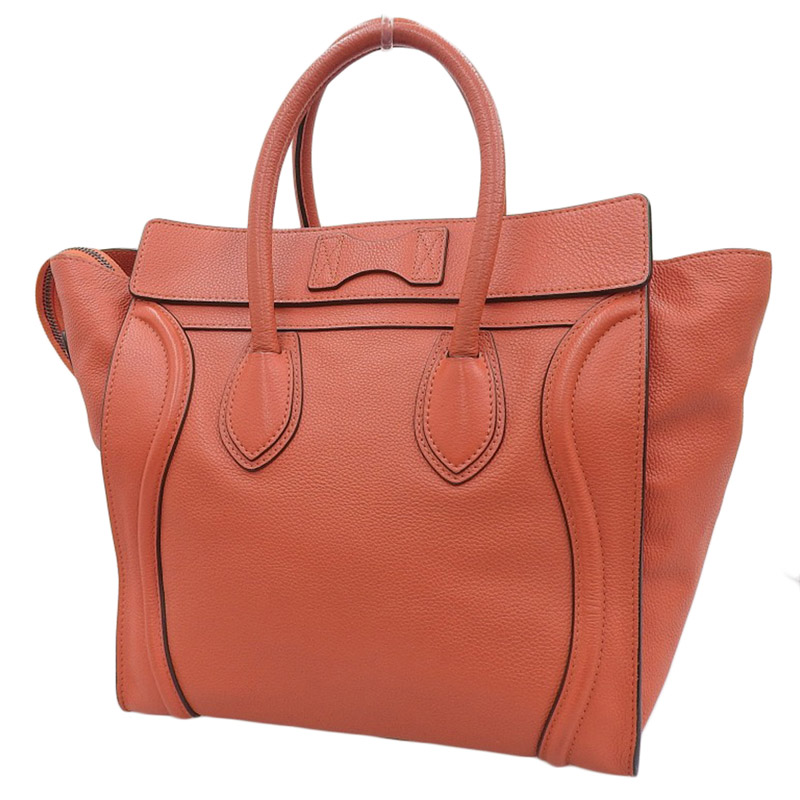 http://セリーヌ%20CELINE%20ラゲージミニショッパー%20ハンドバッグ%20レザー%20レッド%20中古%20OB1680