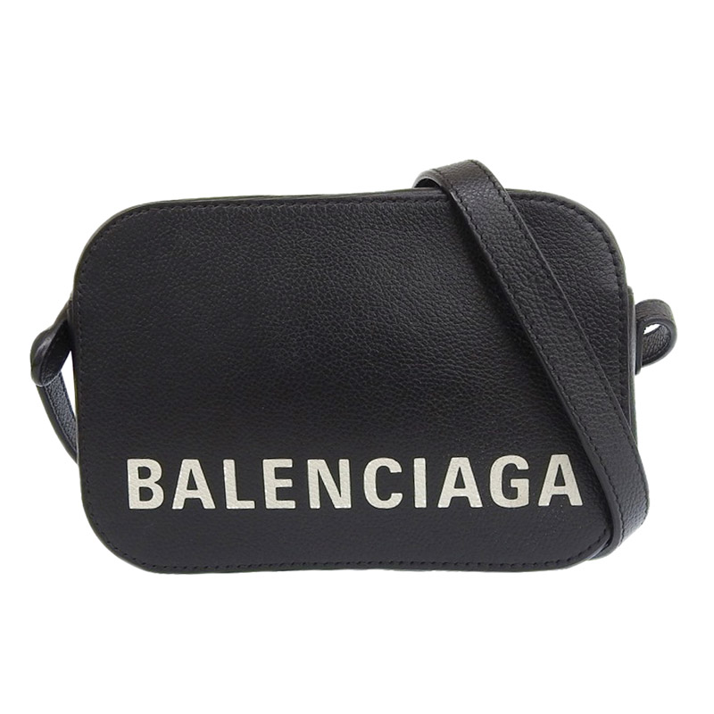 バレンシアガ BALENCIAGA ヴィル カメラバッグXS ショルダーバッグ レザー ブラック 558171 中古 OB1688