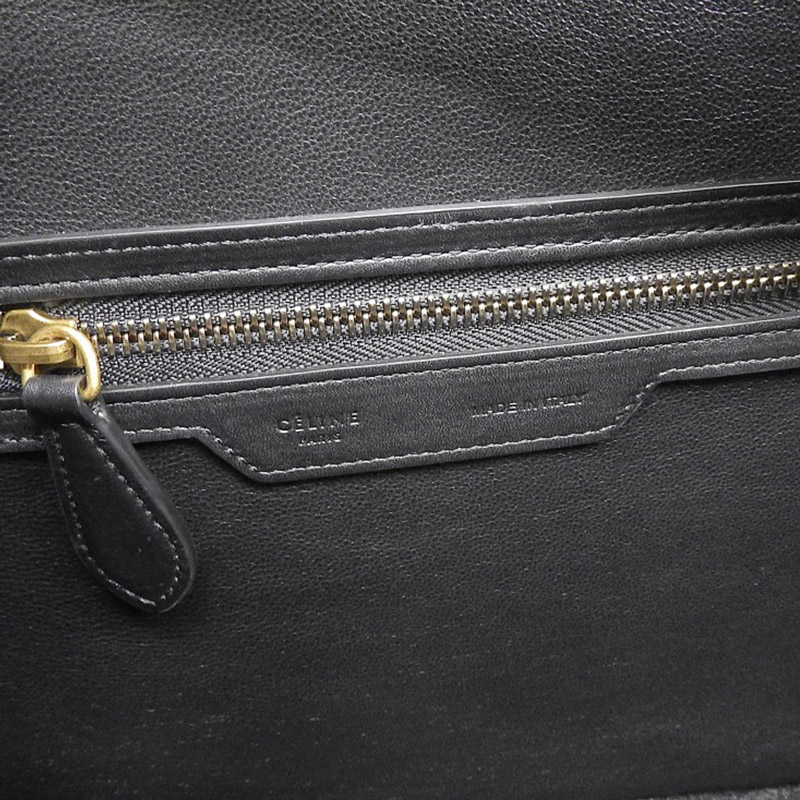 http://セリーヌ%20CELINE%20ラゲージ%20マイクロショッパー%20ハンドバッグ%20レザー%20ブラック%20中古%20OB1692