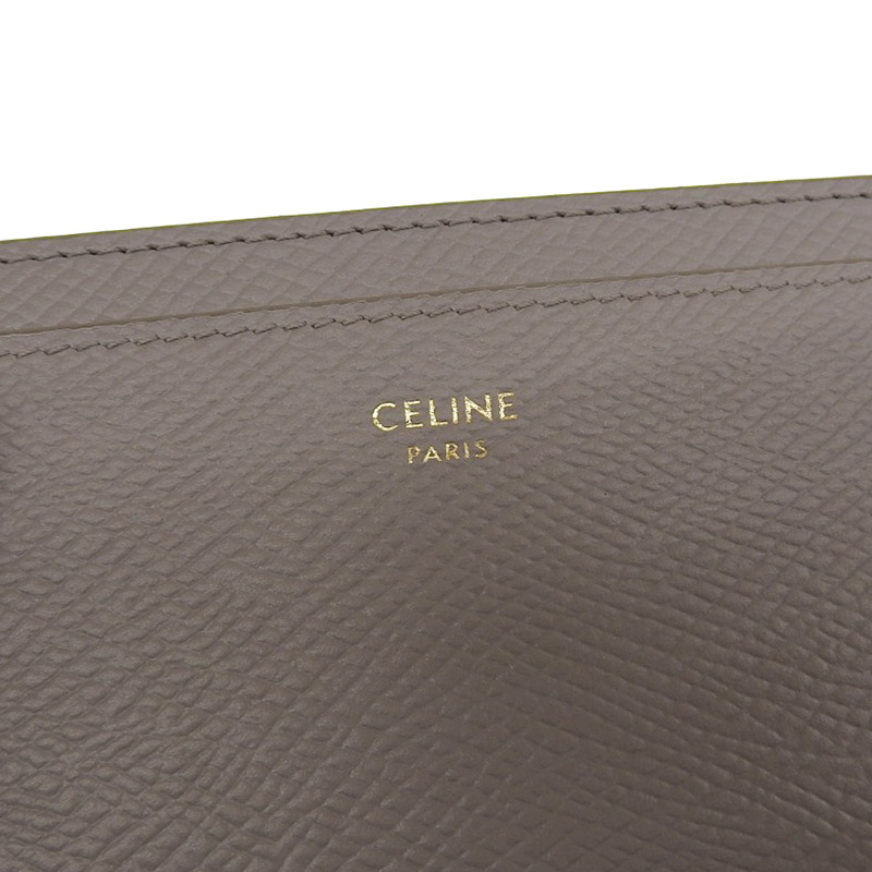 http://セリーヌ%20CELINE%20カードケース%20名刺入れ%20レザー%20グレージュ%20中古%20OBB0543