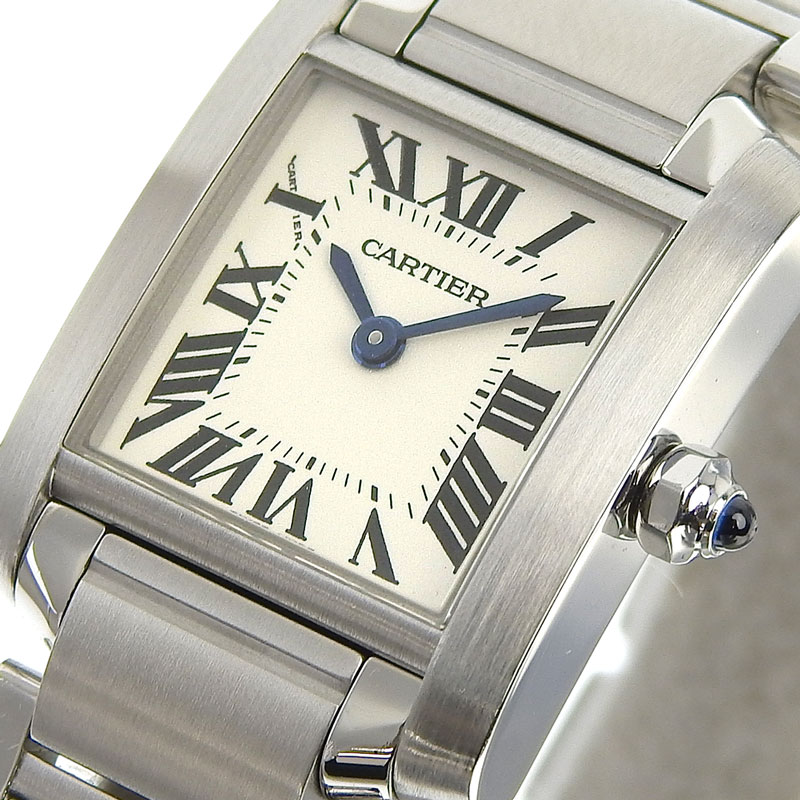 http://カルティエ%20CARTIER%20タンクフランセーズSM%20レディース%20クォーツ%20腕時計%20SS%20ホワイト文字盤%20W51008Q3%20中古%20CA0459