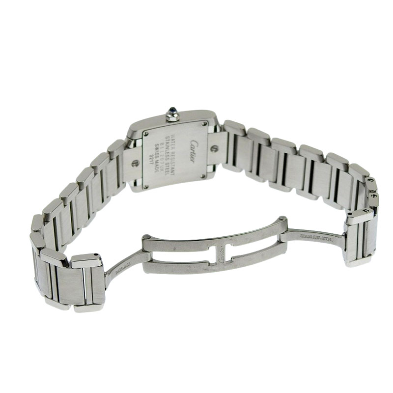 http://カルティエ%20CARTIER%20タンクフランセーズSM%20レディース%20クォーツ%20腕時計%20SS%20ホワイト文字盤%20W51008Q3%20中古%20CA0459