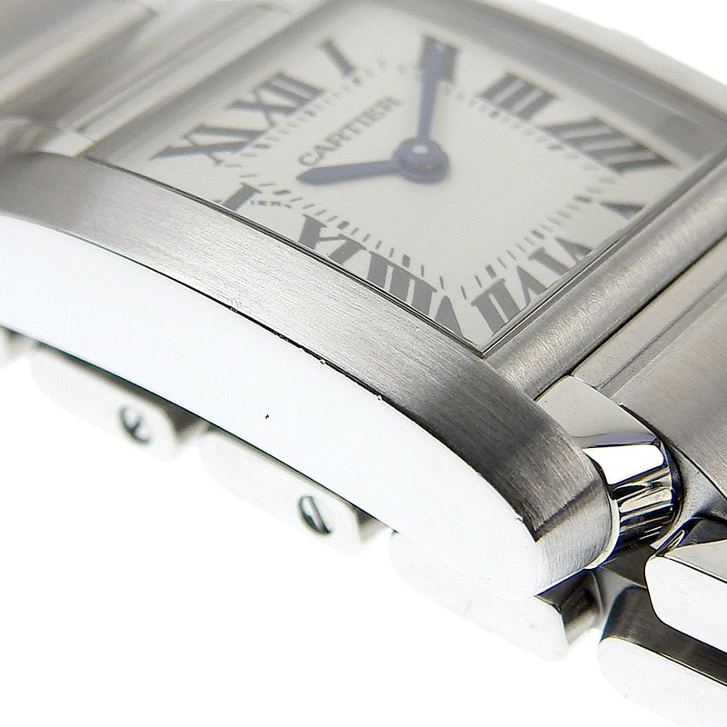 http://カルティエ%20CARTIER%20タンクフランセーズSM%20レディース%20クォーツ%20腕時計%20SS%20ホワイト文字盤%20W51008Q3%20中古%20CA0459
