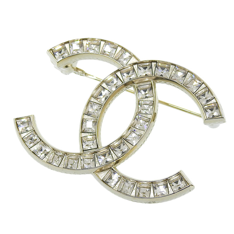 シャネル CHANEL ブローチ ココマーク GP ラインストーン ゴールド色 A21P 中古 CH0899