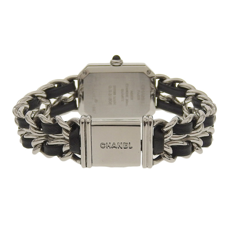 http://シャネル%20CHANEL%20プルミエール%20レディース%20クォーツ%20腕時計%20SS/革%20ブラック文字盤%20#M%20H0451%20中古%20CH0903