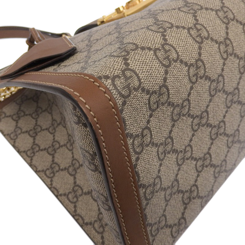 http://グッチ%20GUCCI%20GGスプリーム%20GGミディアム%20ショルダーバッグ%20レザー%20ベージュ%20ブラウン%20479197%20中古%20GU0555
