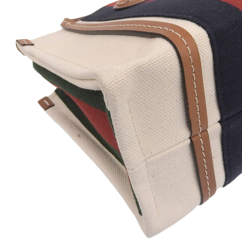 http://グッチ%20GUCCI%20ウェブストライプ%20インターロッキングG%202WAY%20ミニトートバッグ%20キャンバス/レザー%20アイボリー%20727735%20中古%20GU0558