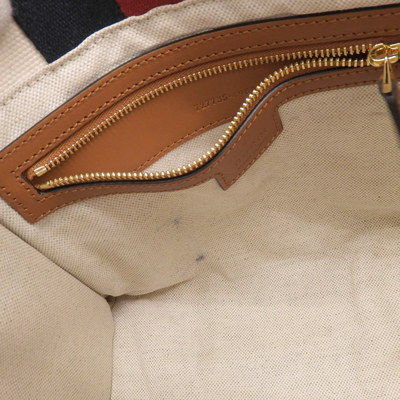 http://グッチ%20GUCCI%20ウェブストライプ%20インターロッキングG%202WAY%20ミニトートバッグ%20キャンバス/レザー%20アイボリー%20727735%20中古%20GU0558