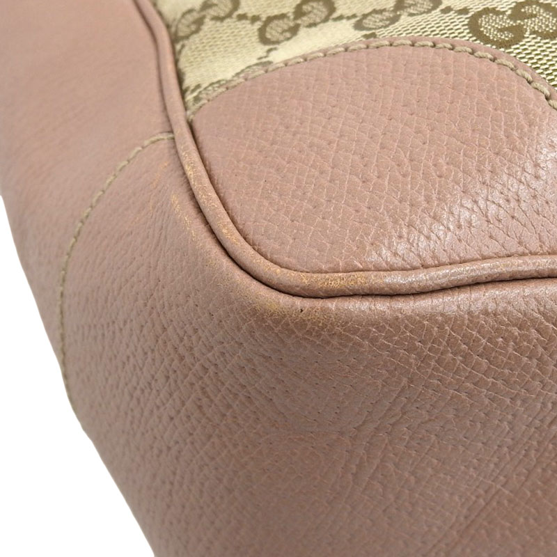 http://グッチ%20GUCCI%202WAYバッグ%20ハンドバッグ%20ショルダーバッグ%20GGキャンバス/レザー%20ベージュ/ピンク%20353121%20中古%20GU0560