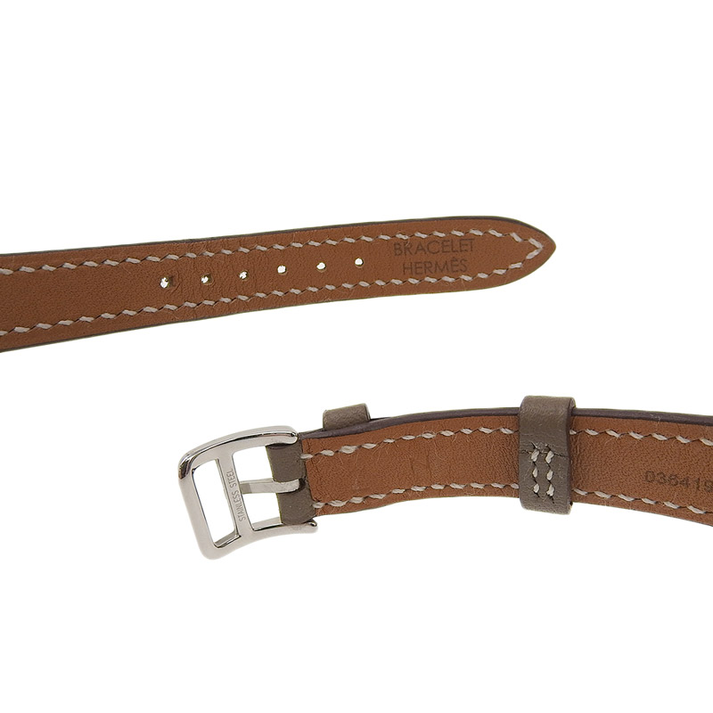 http://エルメス%20HERMES%20Hウォッチミニ%20レディース%20クォーツ%20腕時計%20SS/革%20ホワイト文字盤%20HH1.110%20中古%20HE0893