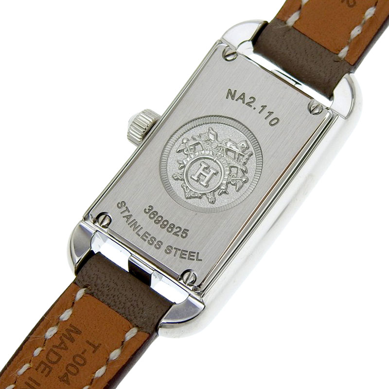 http://エルメス%20HERMES%20ナンタケットミニ%20レディース%20クォーツ%20腕時計%20SS/革%20ホワイト文字盤%20B刻印%202023年%20NA2.110%20美品%20HE0894