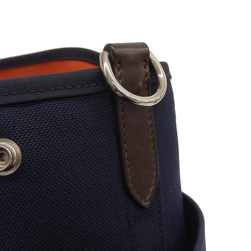 http://エルメス%20HERMES%20サックパンサージュ%202WAYバッグ%20キャンバス/レザー%20ネイビー/オレンジ%20C刻印%202018年%20中古%20HE0897