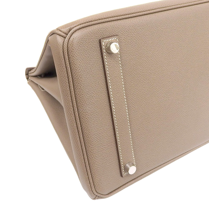 http://エルメス%20HERMES%20バーキン35%20ハンドバッグ%20ヴォーエプソン%20エトゥープ%20SV金具%20□M刻印%202009年%20中古%20HE0898
