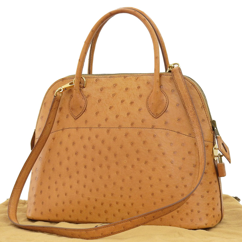 http://エルメス%20HERMES%20ボリード31%202WAYバッグ%20ハンドバッグ%20ショルダーバッグ%20オーストリッチ%20ブラウン%20〇X刻印%201994年%20中古%20HE0908