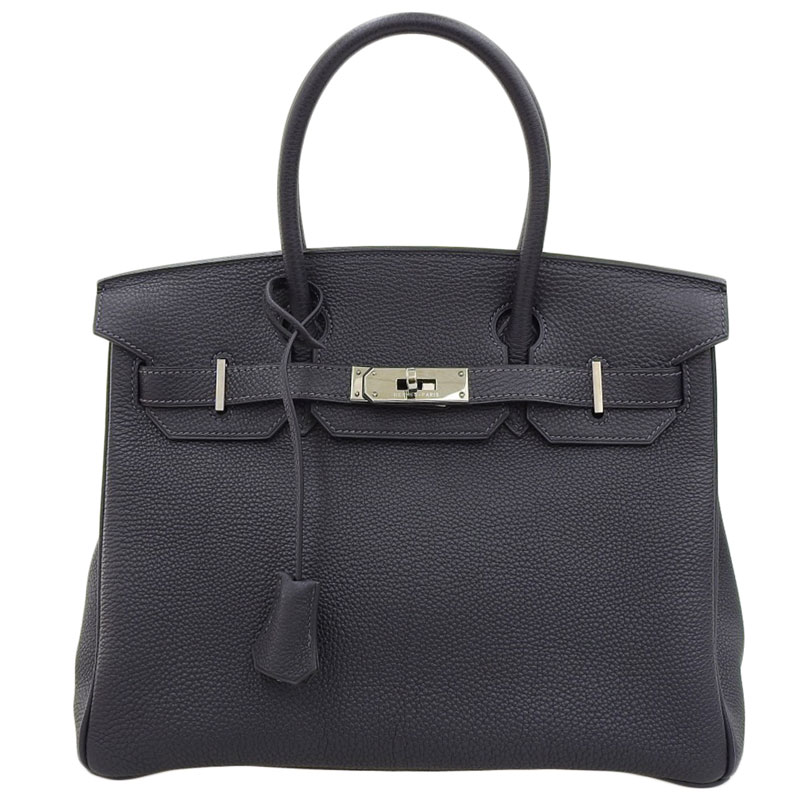 エルメス HERMES バーキン30 ハンドバッグ トゴ ブルーインディゴ SV金具 □H刻印 2004年 中古 HE0910