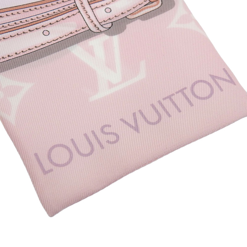 http://ルイヴィトン%20LOUISVUITTON%20バンドー・モノグラムコンフィデンシャル%20バンドー%20スカーフ%20シルク%20ローズクレール%20M70637%20中古%20LV1519