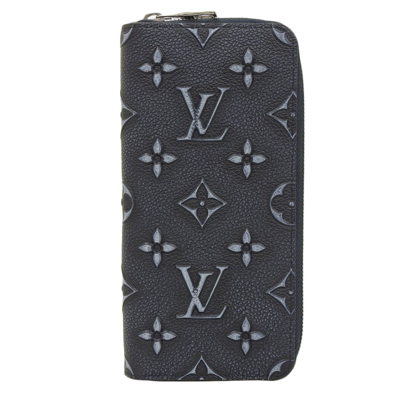 ルイヴィトン LOUIS VUITTON ジッピーウォレット・ヴェルティカル 長財布 レザー ブラック M81775 中古 LV1520