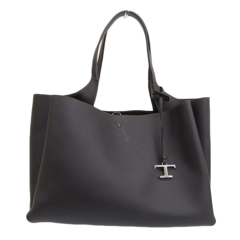 トッズ TOD'S タイムレス トートバッグ ハンドバッグ レザー ブラック 美品 OB1693