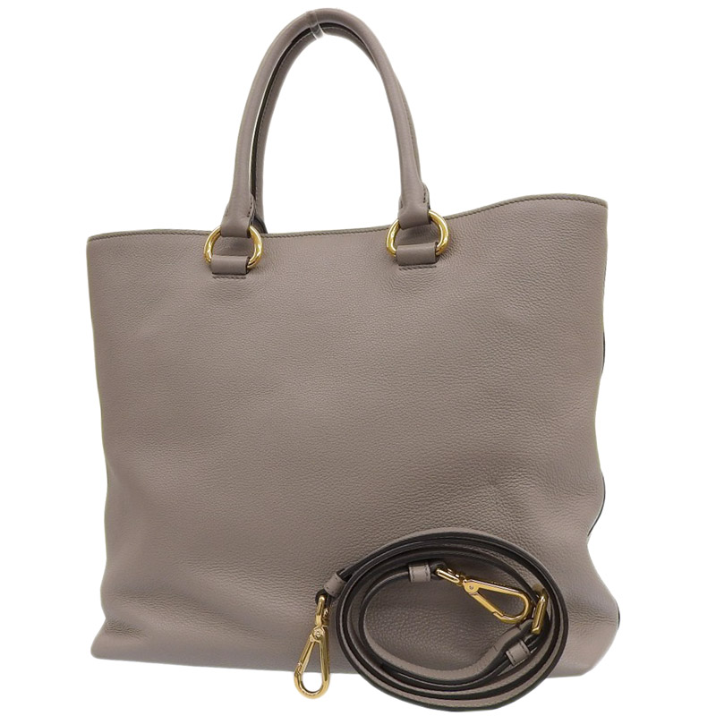 http://プラダ%20PRADA%202WAYバッグ%20ハンドバッグ%20ショルダーバッグ%20レザー%20グレー%20中古%20OB1694