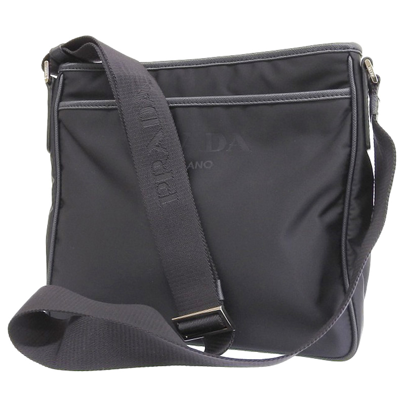 http://プラダ%20PRADA%20ショルダーバッグ%20斜め掛けショルダー%20ナイロン/レザー%20ネイビー%20中古%20新入荷%20OB1699